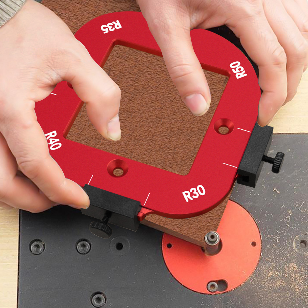 Router Table Insert - Aluminum round Corner Radius Template Set