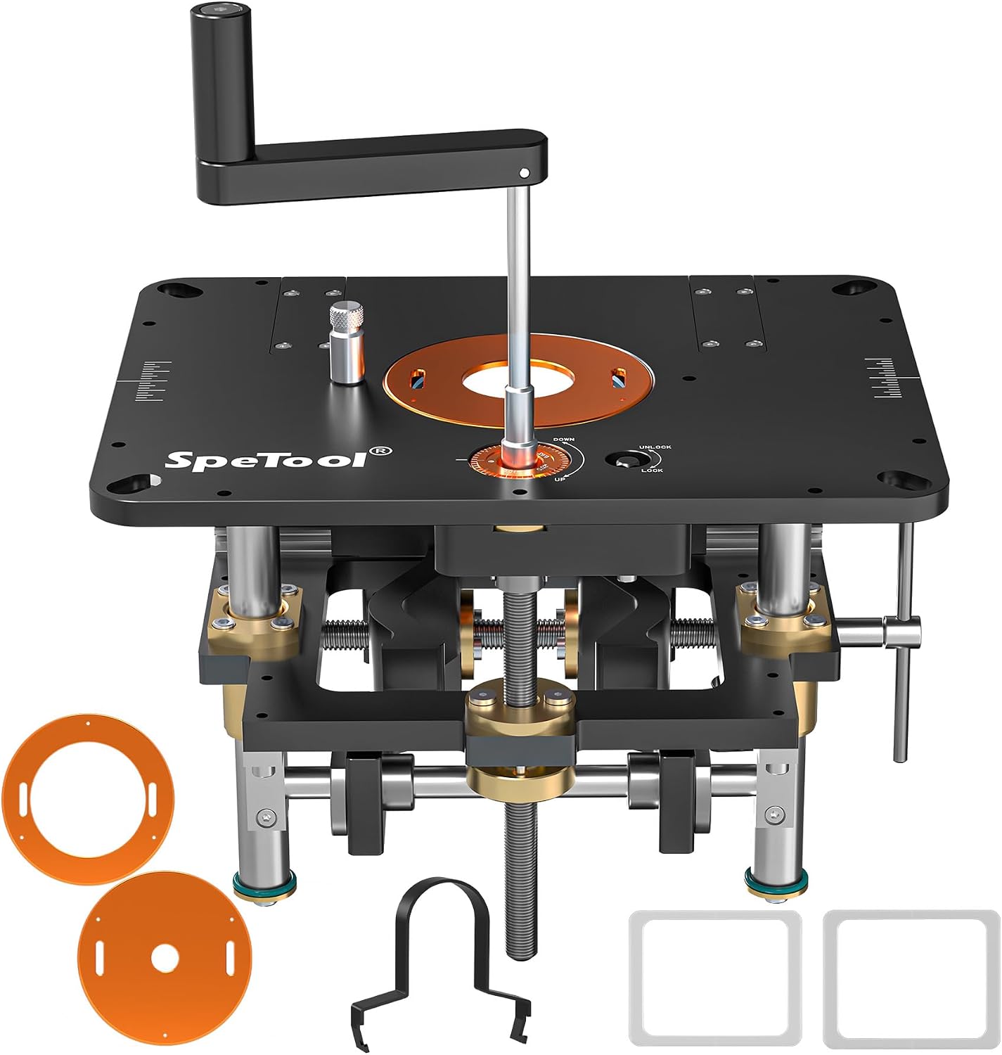 Router Table Insert - Router Lift System – Heavy-Duty Aluminum