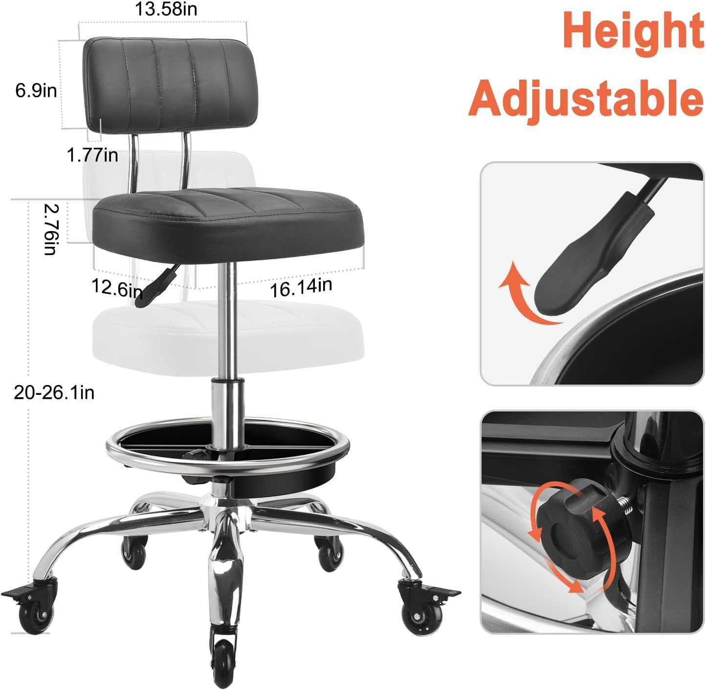 Garage Mechanic Stool With Bac - Mechanical Tools In Workshop 评论和价格