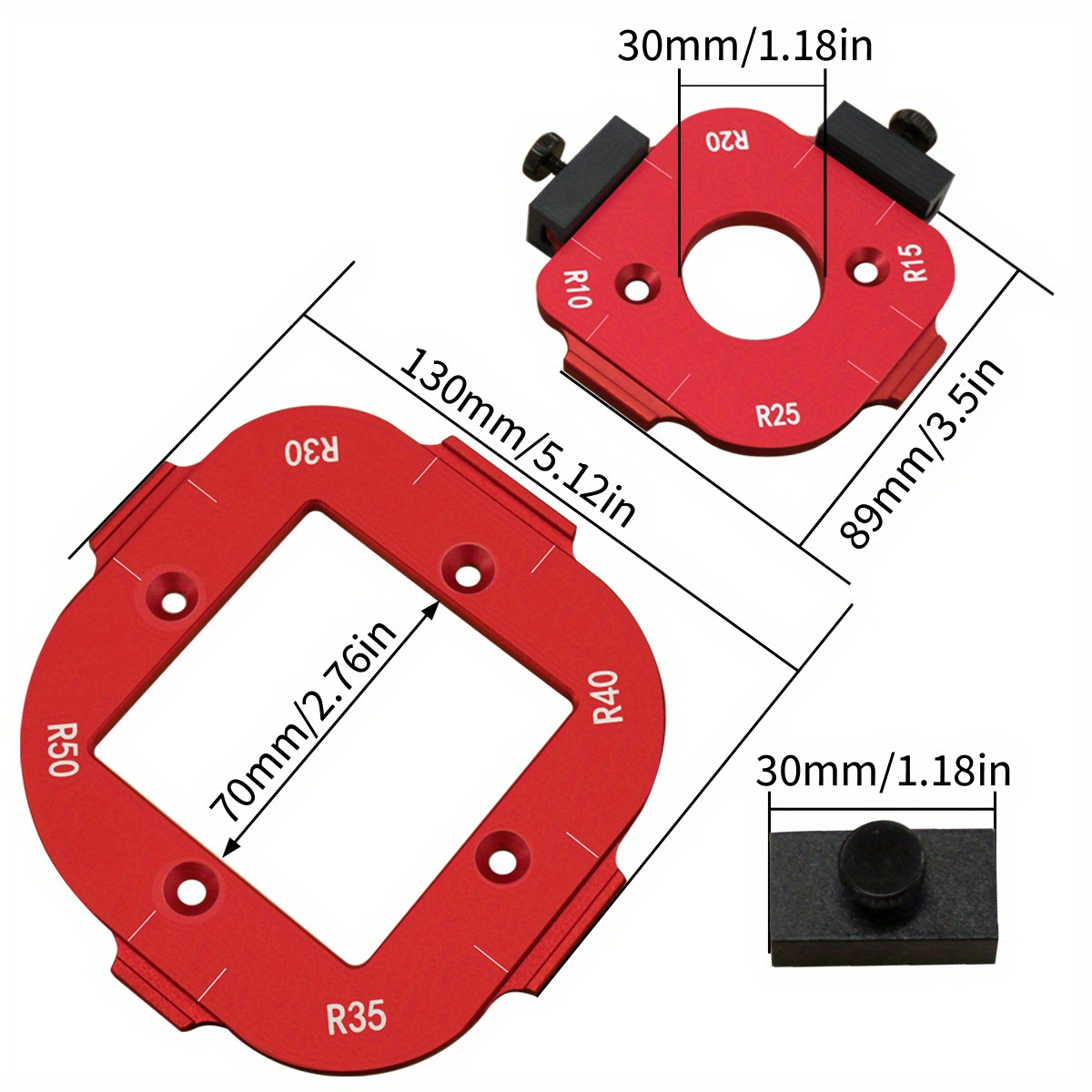 Aluminum round Corner Radius T - Router Table Insert 评论和价格