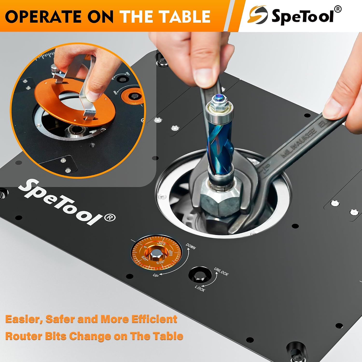 Router Lift System – Heavy-Dut - Router Table Insert 评论和价格