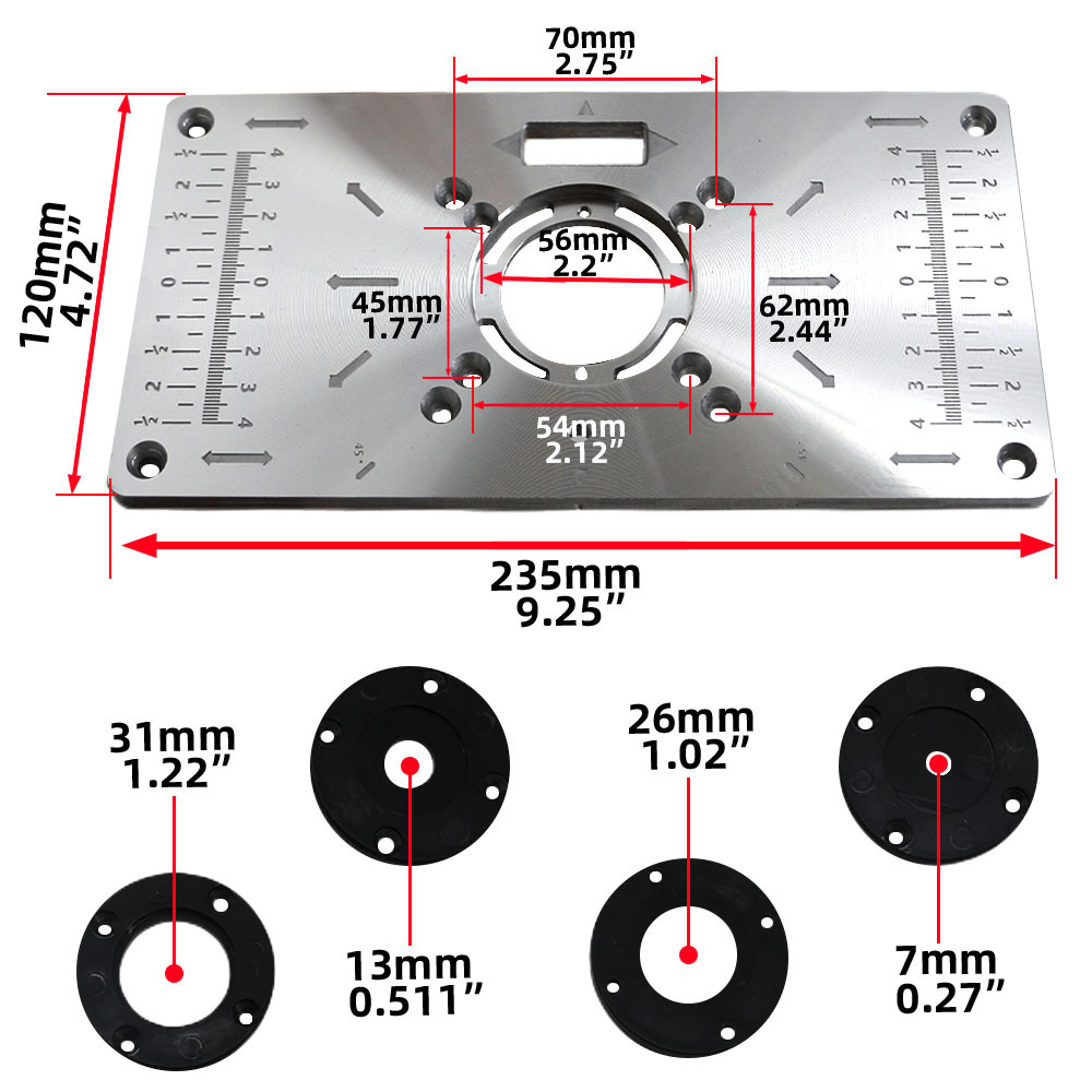 Aluminum Alloy Router Table In - Router Table Insert 评论和价格